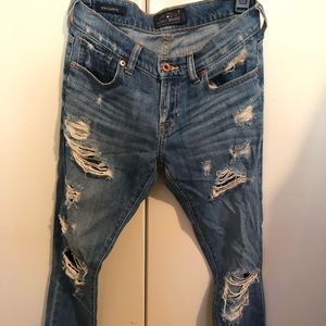 Lucky Brand Ripped Girlfriend Jeans size 24
